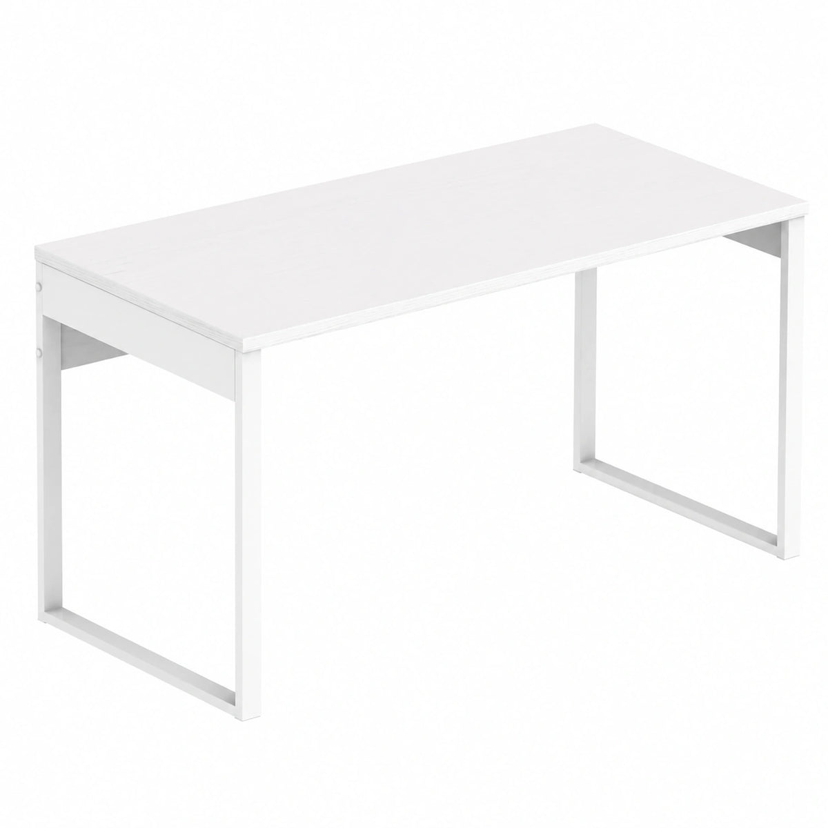 Escritorio de Oficina Industrial con Patas Metálicas, 76x135x60cm, Blanco