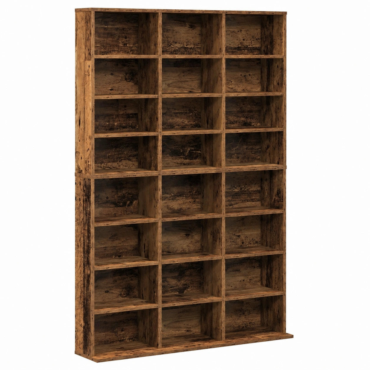 Estantería para CDs de Madera Vintage 101x23x177.5 cm, Almacenamiento Compacto para Sala de Estar