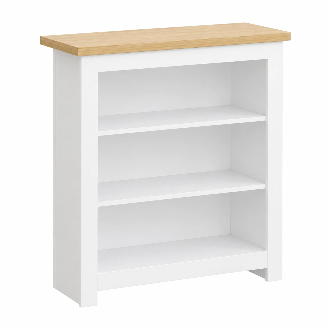 Estantería moderna de 3 niveles Vida Designs, MDF blanco, para exhibición y almacenamiento