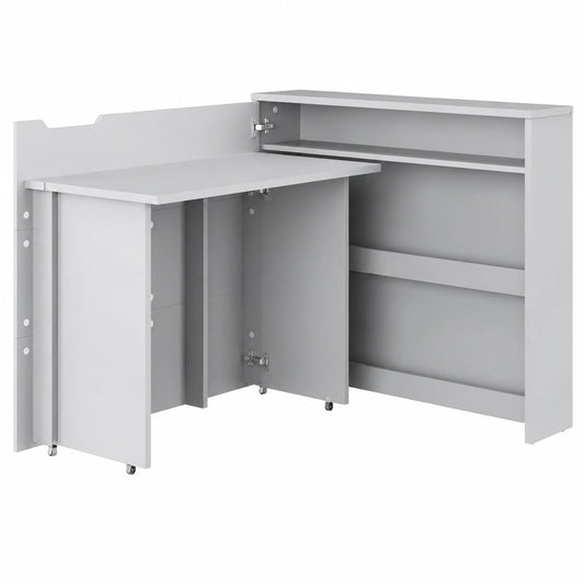 Escritorio Plegable Lenart Work Izquierdo con Estantes 100cm, Gris