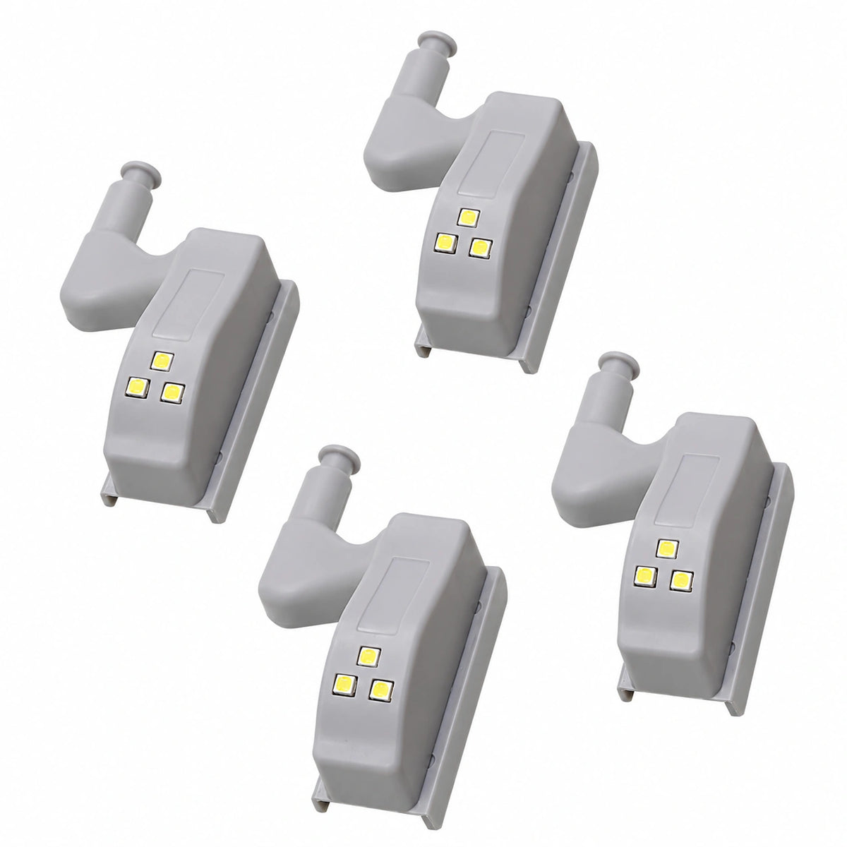 Luces LED para Bisagras de Armarios, Paquete de 4, Iluminación Interior para Cocina y Muebles, Sin Necesidad de Batería