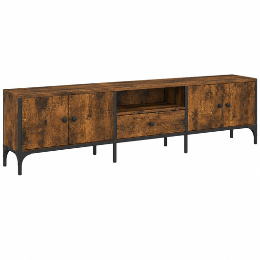 Mueble de TV con Cajón de Roble Ahumado para Salón