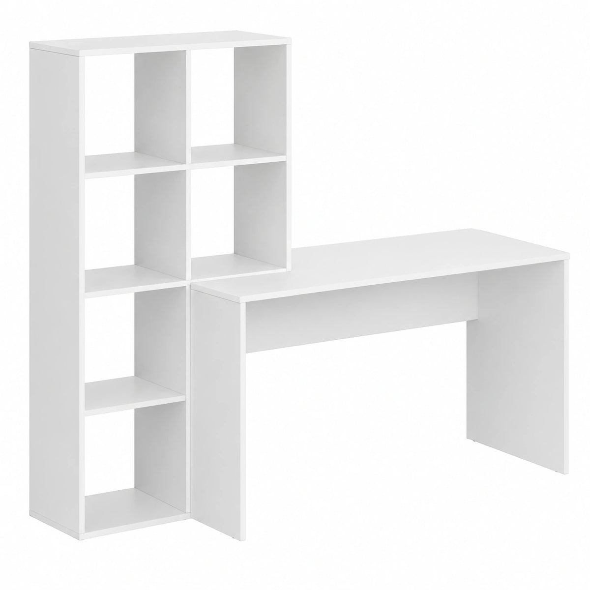 Escritorio Multifuncional Vicco Mara Blanco 166.8x59cm con Estantes Laterales