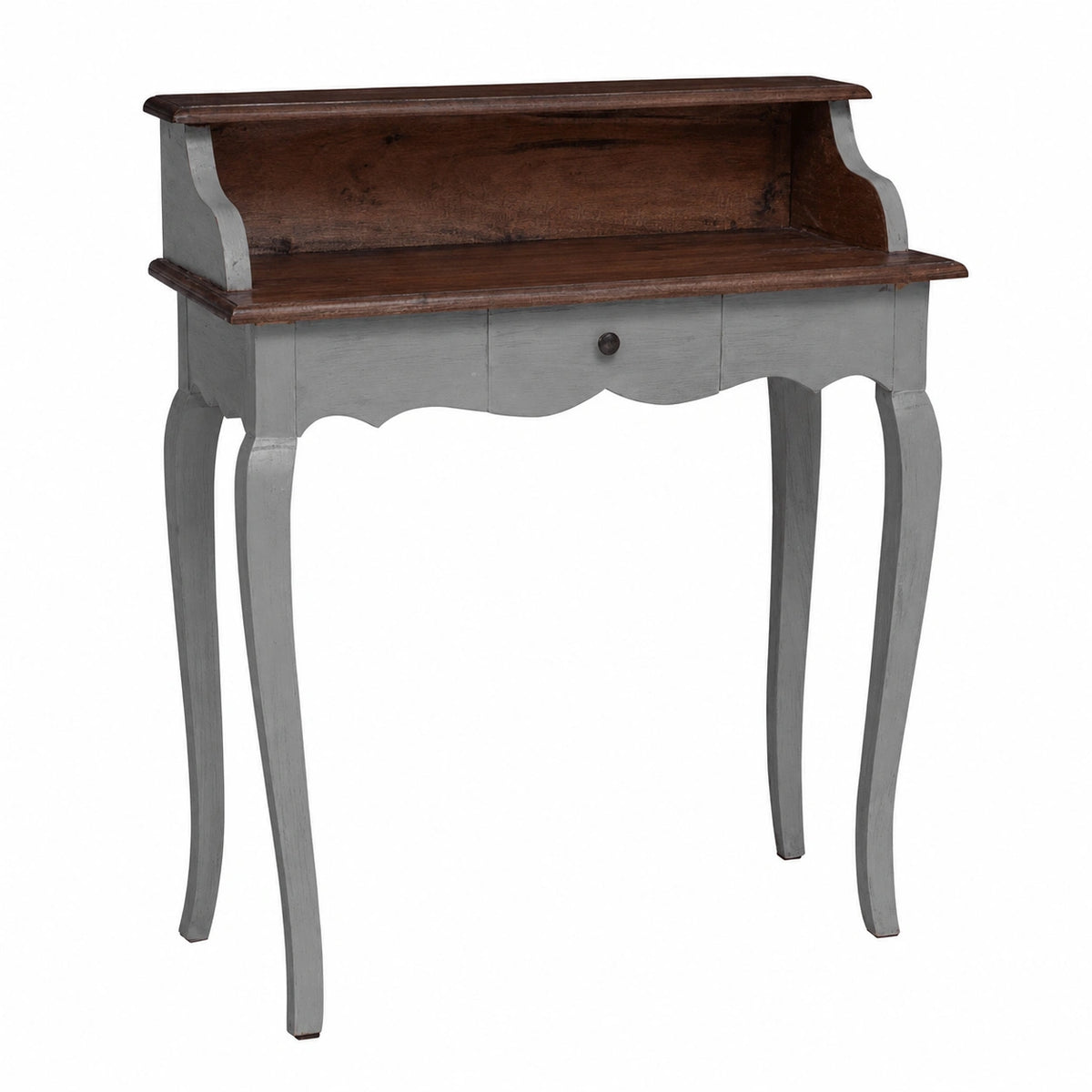 Mesa de Escritura de Madera Maciza de Caoba para Oficina y Hogar