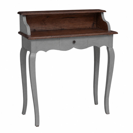 Mesa de Escritura de Madera Maciza de Caoba para Oficina y Hogar
