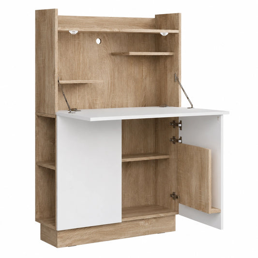 Escritorio Compacto Alena para Oficina, 85 x 27 cm, Ideal para Espacios Pequeños y Organización Eficiente