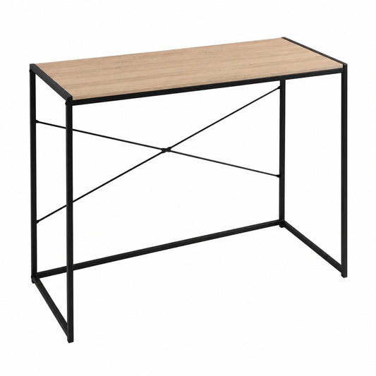 Escritorio de Madera Natural y Metal, 100x45x75 cm - LOLAhome