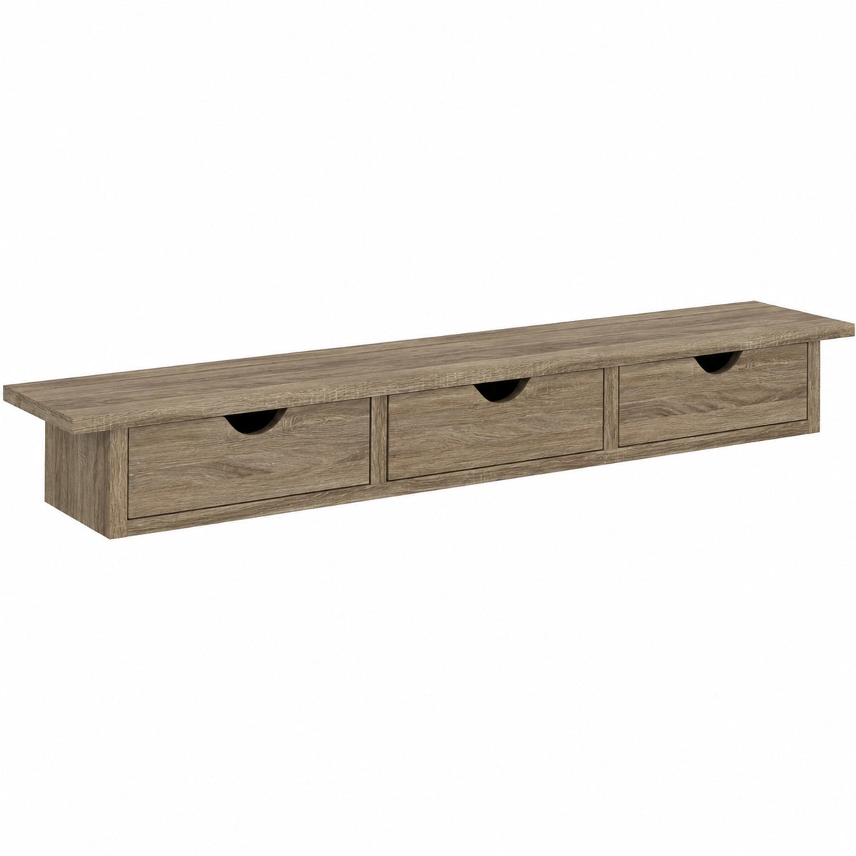 Estante de Pared con Cajones Lise, Efecto Haya para Entrada