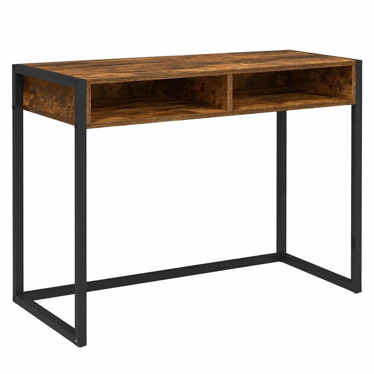 Escritorio de Roble Humo 100x50x75 cm, Madera Contrachapada, Estilo Industrial y Moderno