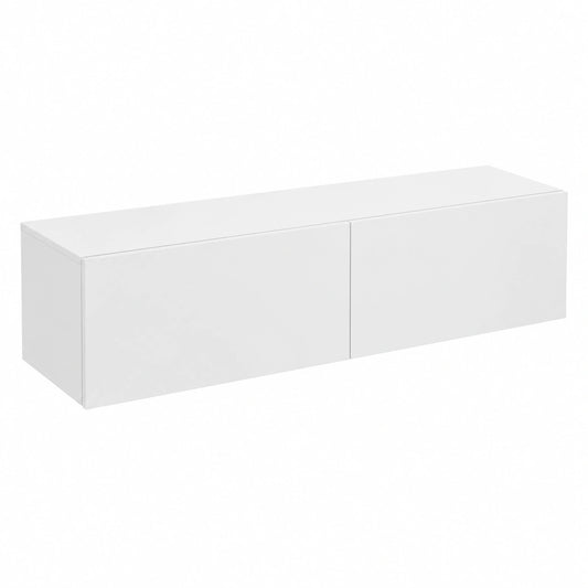 Mueble Flotante para TV con Compartimentos, Blanco Brillante